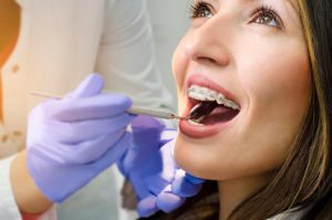 Patient with braces 