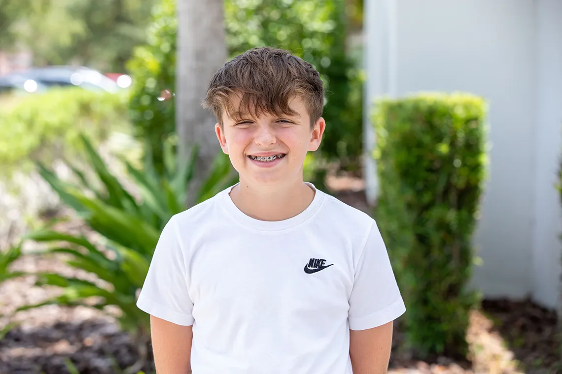 boy with braces